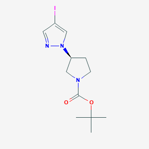 molecular formula C12H18IN3O2 B8237234 tert-Butyl (S)-3-(4-iodo-1H-pyrazol-1-yl)pyrrolidine-1-carboxylate 