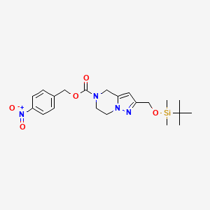 4-Nitrobenzyl 2-(((tert-butyldimethylsilyl)oxy)methyl)-6,7-dihydropyrazolo[1,5-a]pyrazine-5(4H)-carboxylate