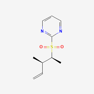 molecular formula C10H14N2O2S B8237258 2-(((2S,3R)-3-Methylpent-4-en-2-yl)sulfonyl)pyrimidine 