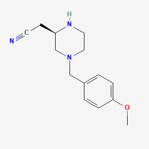 (R)-2-(4-(4-Methoxybenzyl)piperazin-2-yl)acetonitrile