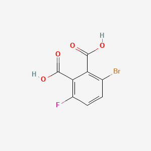 molecular formula C8H4BrFO4 B8237311 3-Bromo-6-fluorophthalic acid 