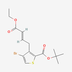 molecular formula C15H19BrO4S B8237350 (E)-tert-Butyl 4-bromo-3-(4-ethoxy-4-oxobut-2-en-1-yl)thiophene-2-carboxylate 