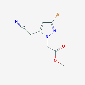 Methyl 2-(3-bromo-5-(cyanomethyl)-1H-pyrazol-1-yl)acetate