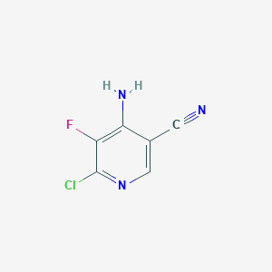 molecular formula C6H3ClFN3 B8237367 4-Amino-6-chloro-5-fluoronicotinonitrile 