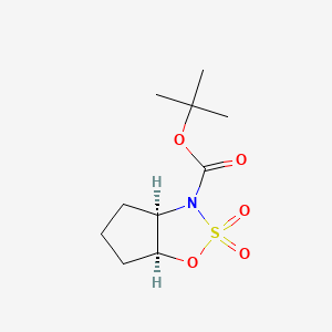 molecular formula C10H17NO5S B8237394 tert-Butyl (3aR,6aS)-tetrahydrocyclopenta[d][1,2,3]oxathiazole-3(3aH)-carboxylate 2,2-dioxide 