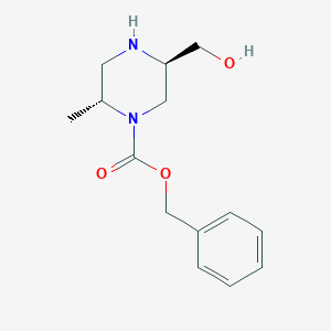 molecular formula C14H20N2O3 B8237402 Benzyl (2R,5R)-5-(hydroxymethyl)-2-methylpiperazine-1-carboxylate 