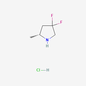 molecular formula C5H10ClF2N B8237421 (R)-4,4-Difluoro-2-methylpyrrolidine hydrochloride 