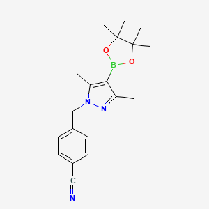 4-((3,5-Dimethyl-4-(4,4,5,5-tetramethyl-1,3,2-dioxaborolan-2-yl)-1H-pyrazol-1-yl)methyl)benzonitrile