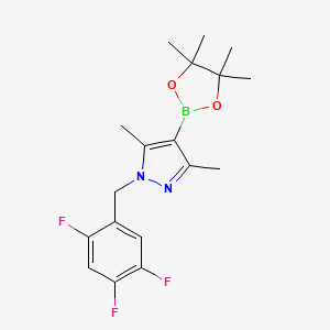 3,5-Dimethyl-4-(4,4,5,5-tetramethyl-1,3,2-dioxaborolan-2-yl)-1-(2,4,5-trifluorobenzyl)-1H-pyrazole