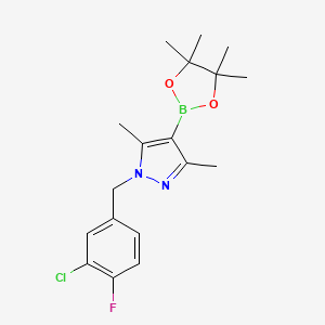 1-(3-Chloro-4-fluorobenzyl)-3,5-dimethyl-4-(4,4,5,5-tetramethyl-1,3,2-dioxaborolan-2-yl)-1H-pyrazole