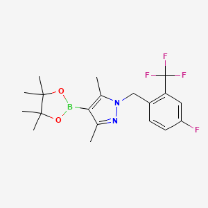 1-(4-Fluoro-2-(trifluoromethyl)benzyl)-3,5-dimethyl-4-(4,4,5,5-tetramethyl-1,3,2-dioxaborolan-2-yl)-1H-pyrazole