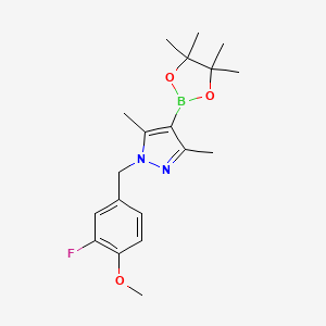 1-(3-Fluoro-4-methoxybenzyl)-3,5-dimethyl-4-(4,4,5,5-tetramethyl-1,3,2-dioxaborolan-2-yl)-1H-pyrazole