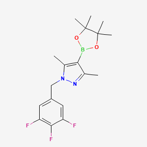 3,5-Dimethyl-4-(4,4,5,5-tetramethyl-1,3,2-dioxaborolan-2-yl)-1-(3,4,5-trifluorobenzyl)-1H-pyrazole