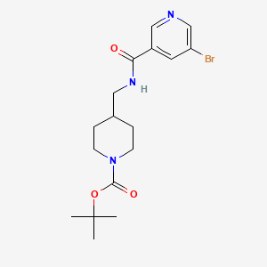 molecular formula C17H24BrN3O3 B8237559 tert-Butyl 4-((5-bromonicotinamido)methyl)piperidine-1-carboxylate 