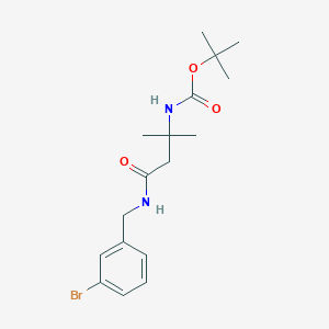 molecular formula C17H25BrN2O3 B8237578 tert-Butyl (4-((3-bromobenzyl)amino)-2-methyl-4-oxobutan-2-yl)carbamate 