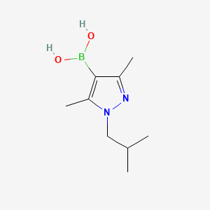 molecular formula C9H17BN2O2 B8237639 [3,5-Dimethyl-1-(2-methylpropyl)-1h-pyrazol-4-yl]boronic acid 