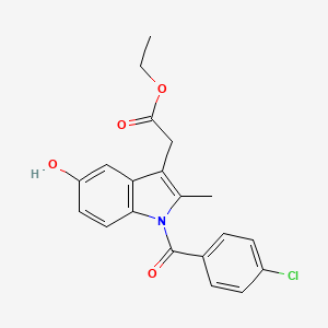 molecular formula C20H18ClNO4 B8237681 Ethyl 2-[1-(4-chlorobenzoyl)-5-hydroxy-2-methylindol-3-yl]acetate 
