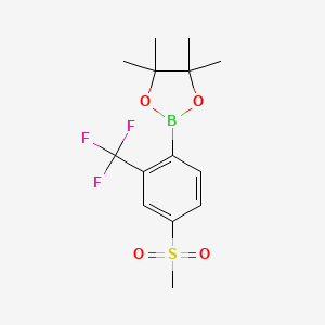 4,4,5,5-Tetramethyl-2-[4-methylsulfonyl-2-(trifluoromethyl)phenyl]-1,3,2-dioxaborolane
