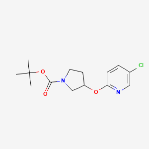 molecular formula C14H19ClN2O3 B8237710 Tert-butyl 3-(5-chloropyridin-2-yl)oxypyrrolidine-1-carboxylate 