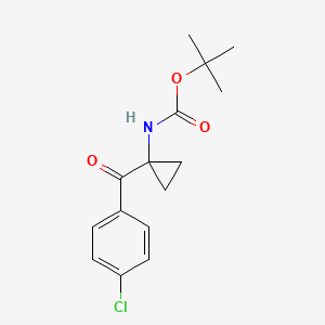 tert-butyl N-[1-(4-chlorobenzoyl)cyclopropyl]carbamate