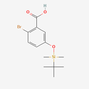 molecular formula C13H19BrO3Si B8237765 2-Bromo-5-[(tert-butyldimethylsilyl)oxy]benzoic acid 