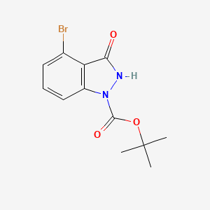 molecular formula C12H13BrN2O3 B8237786 tert-Butyl 4-bromo-3-hydroxy-1H-indazole-1-carboxylate 