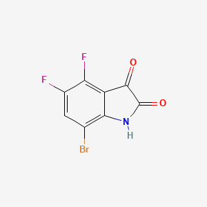 molecular formula C8H2BrF2NO2 B8237787 7-bromo-4,5-difluoro-1H-indole-2,3-dione 