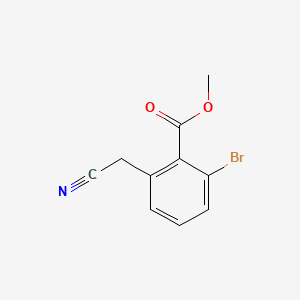 molecular formula C10H8BrNO2 B8237802 Methyl 2-bromo-6-(cyanomethyl)benzoate 