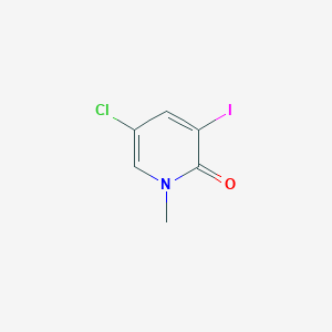 molecular formula C6H5ClINO B8237828 1-Methyl-3-iodo-5-chloropyridine-2(1H)-one 