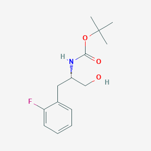 molecular formula C14H20FNO3 B8237835 N-(t-butyloxycarbonyl)-o-fluorophenylalaninol 