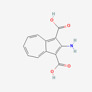 molecular formula C12H9NO4 B8237865 2-氨基茚满-1,3-二羧酸 