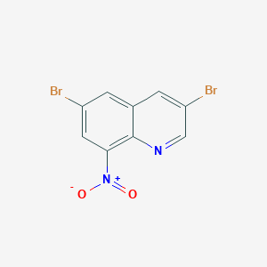 molecular formula C9H4Br2N2O2 B8237878 3,6-二溴-8-硝基喹啉 
