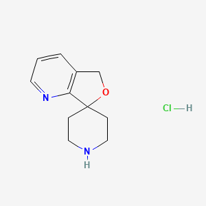 molecular formula C11H15ClN2O B8237957 spiro[5H-furo[3,4-b]pyridine-7,4'-piperidine];hydrochloride 