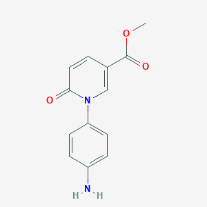 molecular formula C13H12N2O3 B8237974 Methyl 1-(4-aminophenyl)-6-oxopyridine-3-carboxylate 
