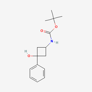 molecular formula C15H21NO3 B8237998 tert-butyl N-[(1s,3s)-3-hydroxy-3-phenylcyclobutyl]carbamate 