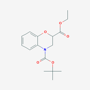 (+/-)-4-tert-Butyl 2-ethyl 2,3-dihydrobenzo[b][1,4]oxazine-2,4-dicarboxylate