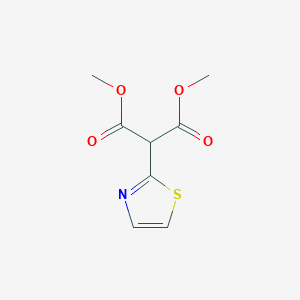 molecular formula C8H9NO4S B8238037 Dimethyl 2-(1,3-thiazol-2-yl)propanedioate 