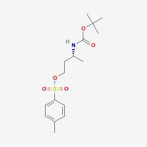 molecular formula C16H25NO5S B8238043 [(3R)-3-[(2-methylpropan-2-yl)oxycarbonylamino]butyl] 4-methylbenzenesulfonate 