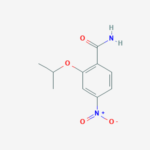 molecular formula C10H12N2O4 B8238060 4-Nitro-2-propan-2-yloxybenzamide 