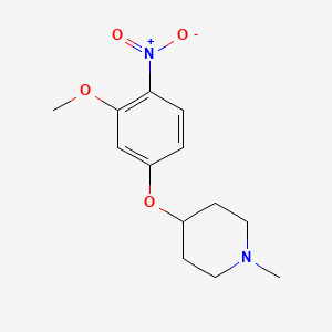 molecular formula C13H18N2O4 B8238072 4-(3-Methoxy-4-nitro-phenoxy)-1-methyl-piperidine CAS No. 761440-68-0