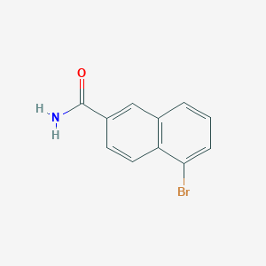molecular formula C11H8BrNO B8238115 5-Bromo-2-naphthamide 