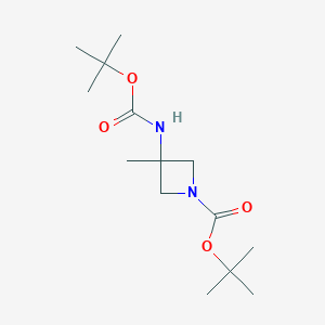 Tert-butyl 3-methyl-3-[(2-methylpropan-2-yl)oxycarbonylamino]azetidine-1-carboxylate