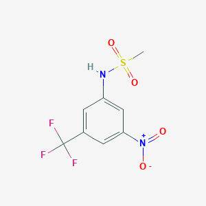 molecular formula C8H7F3N2O4S B8238191 N-[3-nitro-5-(trifluoromethyl)phenyl]methanesulfonamide 