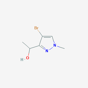 molecular formula C6H9BrN2O B8238202 1-(4-bromo-1-methyl-1H-pyrazol-3-yl)ethanol 