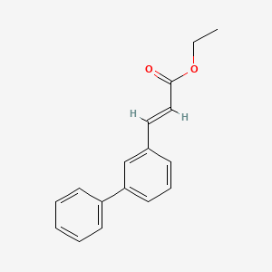 molecular formula C17H16O2 B8238218 ethyl (E)-3-(3-phenylphenyl)prop-2-enoate 
