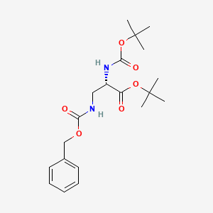 molecular formula C20H30N2O6 B8238281 tert-butyl (S)-3-(((benzyloxy)carbonyl)amino)-2-((tert-butoxycarbonyl)amino)propanoate 