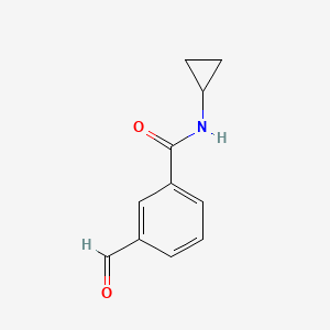 molecular formula C11H11NO2 B8238318 N-cyclopropyl-3-formylbenzamide 