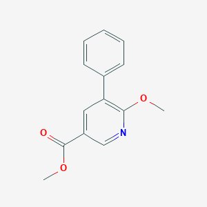 molecular formula C14H13NO3 B8238327 Methyl 6-methoxy-5-phenyl-3-pyridinecarboxylate CAS No. 93350-03-9