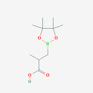 molecular formula C10H19BO4 B8238341 2-甲基-3-(4,4,5,5-四甲基-1,3,2-二氧杂硼环-2-基)丙酸 
