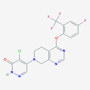 molecular formula C18H12ClF4N5O2 B8238393 Evifacotrep CAS No. 2413739-88-3